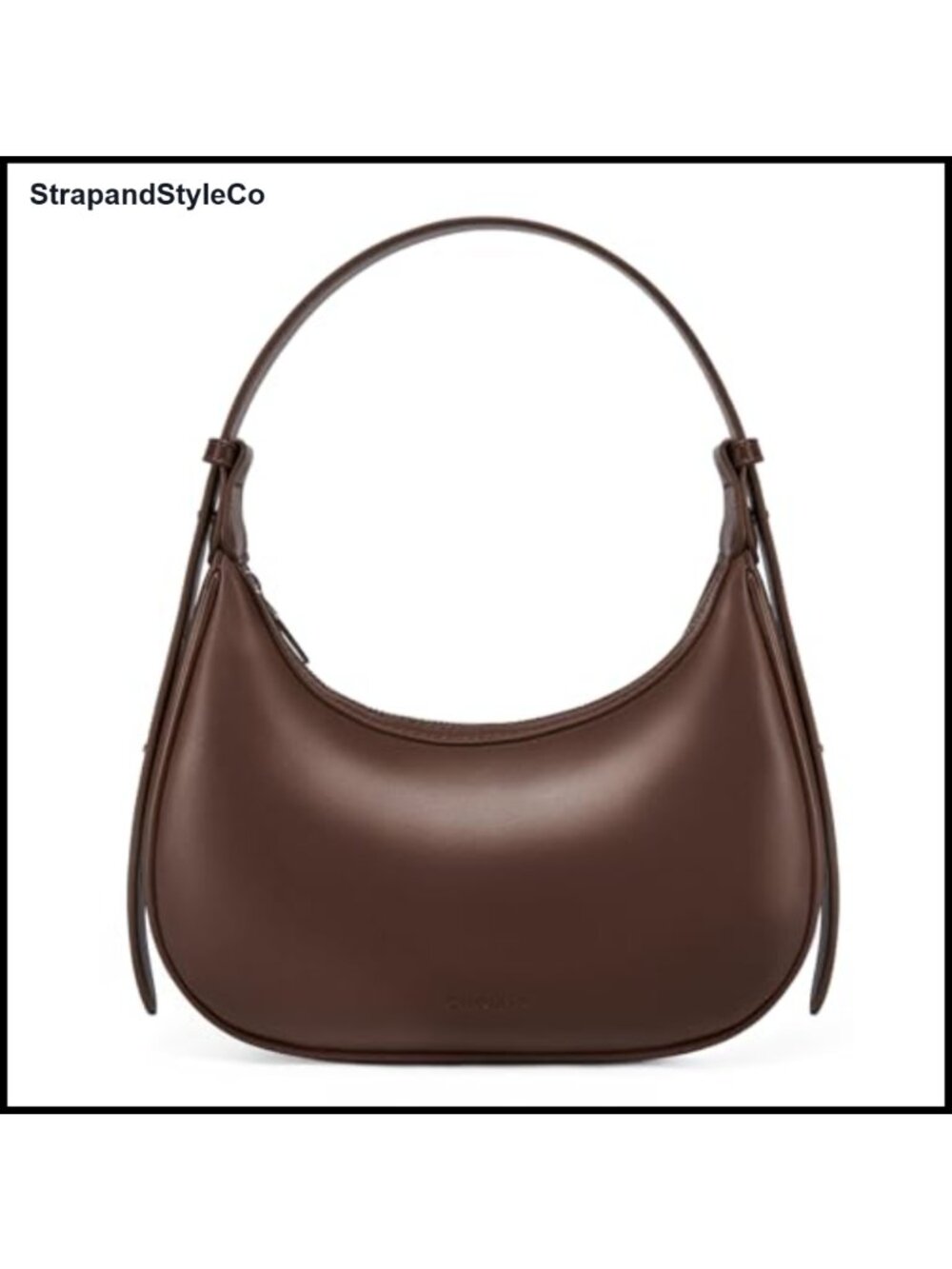 RFID Vegan Leather Crescent Hobo Shoulder Bag
